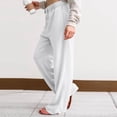 thumbnail image 6 of Women's Fuzzy Lounge Pants Warm Fleece Pajama Long Pants Drawstring Elastic Waist Wide Leg Bottoms, 6 of 16