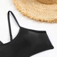 thumbnail image 6 of LIUJUNSHOP Women's Solid Spaghetti Strap Bralette Bikini Set Two Piece Swimsuit, 6 of 7