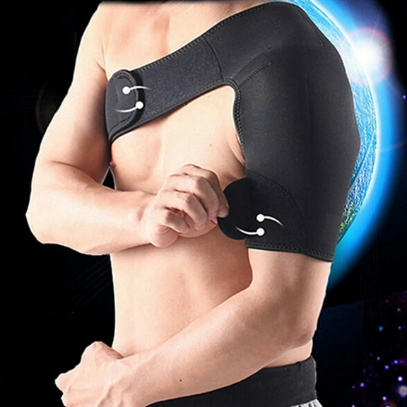 Anvazise Men Women Adjustable Left Shoulder Brace Support Strap Sport Protector Belt