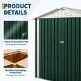 thumbnail image 5 of EuKer Metal Storage Sheds, 6ft x 4ft Outdoor Storage Shed with Lockable Door for Garden, Backyard, Green, 5 of 8