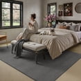 thumbnail image 2 of PureCozy 5'x8' Solid Area Rugs for Living Room Bedroom Contemporary Modern Soft Fluffy Non-Slip Washable Dorm Office Dining Room Dark Gray Rugs Carpets, Dark Gray, 2 of 6