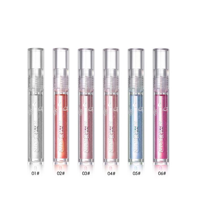 Lip Gloss Transparent Glitter Lip Gloss Transparent Lip Gloss Waterproof Long Lasting Moisturizing Glitter Lip Gloss Makeup Lip Glaze
