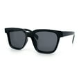 thumbnail image 4 of Retro Concave Curved Hipster Horn Rim Plastic Sunglasses All Black, 4 of 8
