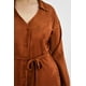 thumbnail image 4 of Vestido de satén plisado Roman Fashion Tallas Extras 12248 Ladrillo naranja oscuro 42, 4 of 7