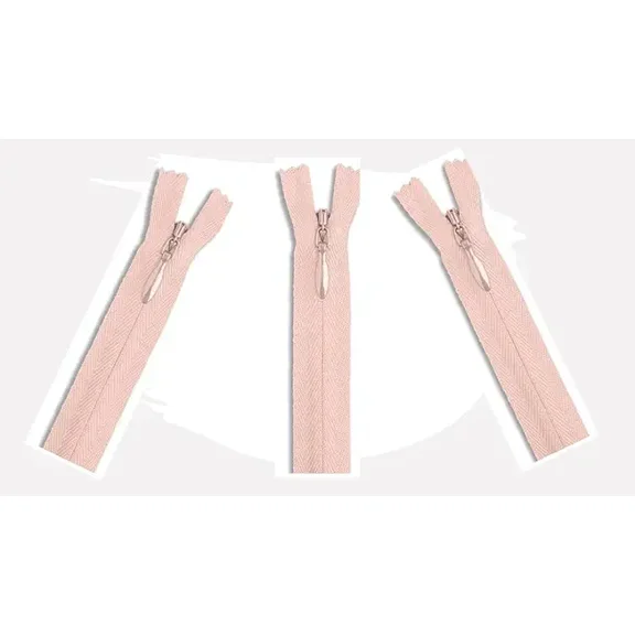 Invisible (Conceal) YKK Zippers - Perfect for Clothes, Crafts & Sewing Projects - Color: Dusty Rose #274 - Made in The United States (3 Zippers Per Pack) (24" Inches)
