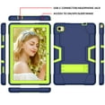thumbnail image 2 of FIEWESEY Heavy Duty Shockproof Hybrid Case for Dragon Touch Notepad 102/Blackview Tab 7/7 Pro/OSCAL Pad 10/TECLAST P30S/M40 Plus/M40S/M40 PRO/P20S/P20HD/P40HD+Screen Protector(Navy/Green,1 Pack), 2 of 6