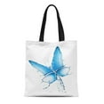 thumbnail image 1 of JSDART Canvas Bag Resuable Tote Grocery Shopping Bags Blue Splash Water Butterfly Abstract Clean Fresh Tote Bag, 1 of 1
