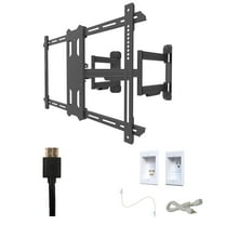 Kanto PDC650 Tv Mounting package W/ Single outlet thru wall power kit