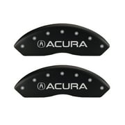 MGP 4 Caliper Covers Engraved Front Acura Engraved Rear RSX Matte Black finish silver ch
