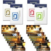ID STRONGHOLD - RFID Blocking Sunset Shielded Sleeves in colors, Set of 20 (16 Credit Card Sleeves + 4 Passport Sleeves) - Anti RFID Identity Theft Protection
