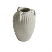 Better Homes & Gardens Three Handled Ceramic Vase, Ivory, 10 in