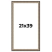 40x18 Frame Silver Black Rustic Sonoma Solid Wood Picture Frame | 1.5 ...