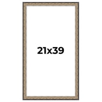 21x39 Frame Silver Real Wood Picture Frame Width 1.75 Inches | Interior Frame Depth 0.5 Inches |