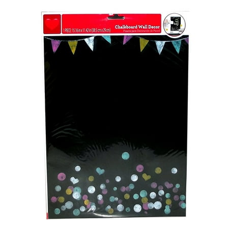 Big Chalkboard Circles - Party Banner, Hearts and Circles Chalkboard Wall Decor 15.16 x 11.42 Inches