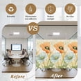 thumbnail image 5 of Vintage Poppy Window Privacy Film Orange Blue Yellow Floral Watercolor Flowers Decorative Glass Window Film UV Blocking Static Cling Non-Adhesive Sticker Covering for Home Door 35.4x78.7 inches, 5 of 7