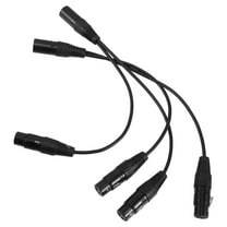 UPGRATOR Short Xlr Cable Xlr Extension Cable Black 2Pcs