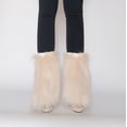 thumbnail image 6 of Fuzzy Faux Furs Leg Warmers Furs Heel Long Boot Cuffs Covers 1 Pair Carnivals Boot Covers Cosplay Uniform, 6 of 9