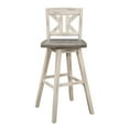 thumbnail image 5 of OakvillePark Roscoe Swivel Pub Height Barstool (Set of 2), White/Gray, 5 of 7