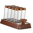 thumbnail image 3 of Esquirla Coffee Containers with Shelf, Coffee Glass Tubes with Wooden Stand, Coffee Bean Storage Tubes for Retail, Kitchen Countertop 12 Hole, 3 of 8