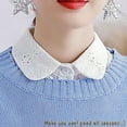 thumbnail image 4 of LoudSung Fake Collar Detachable Half Shirt Blouse False Collar Hollow Floral Lace Dickey Collar Elegant for Women Girls, 4 of 6