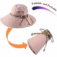 thumbnail image 7 of CHENjy Sunhats for Women UV Protection, Wide Brim Foldable Summer Beach Hat, Lightweight Packable Travel Visor, Casual Outdoor, Pink, 7 of 7