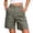 Dark Gray #044, variant on Hiking Shorts for Women Elastic Waist Knee Length Cargo Shorts Golf Casual Summer Bermuda Shorts Black S