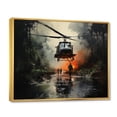 thumbnail image 2 of Designart "Military Helicopter During the Vietnam War" Military Floater Framed Wall Art Living Room, 2 of 7