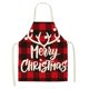 thumbnail image 1 of Delantales De Cocina Navideños Delantales A Cuadros Negros Y Rojos Delantal De Cocina Ajustable A Cuadros Buffalo Delantal De Barbacoa Navideño Con Copos De Nieve..., 1 of 2