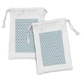 thumbnail image 1 of Nautical Fabric Pouch Set of 2, Yachts Boats Sailing in the Sea Ocean Waves Along Doodle Style Like Clouds Hearts, Drawstring Bag for Toiletries Masks and Favors, 9" x 6", Pale Blue, by Ambesonne, 1 of 2