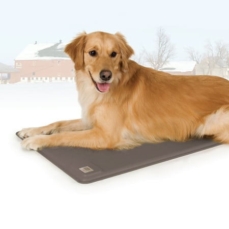 - K&H Pet Products Deluxe Lectro-Kennel Dog Pad, Large, Gray