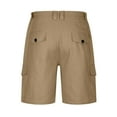 thumbnail image 7 of ibuvkizy Mens Fashion Shorts Summer Fitness Sports,Cargo Shorts for Men,Men Solid Pocket Button Zipper Elastic Waist Straight Half Shorts Pants,Mens Casual Shorts,Breathable Quick Dry, 7 of 7