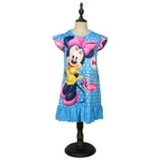 2023Disney Princesses Minnie fille robe été enfants vêtements enfants pyjamas souris anniversaire robes Costume décontracté 3-8Y
