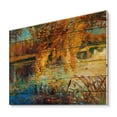 thumbnail image 2 of Designart 'Orange Autumn Forest Reflects On River' Lake House Print on Natural Pine Wood, 2 of 5