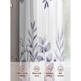 thumbnail image 6 of Purple Eucalyptus Leaves Sheer Curtains 96 Inch Length 2 Panels Set Window Treatments, Watercolor Spring Summer Botanical Rod Pocket Semi Curtains for Living Room/Bedroom/Kitchen Décor, 104"W x 96"L, 6 of 7