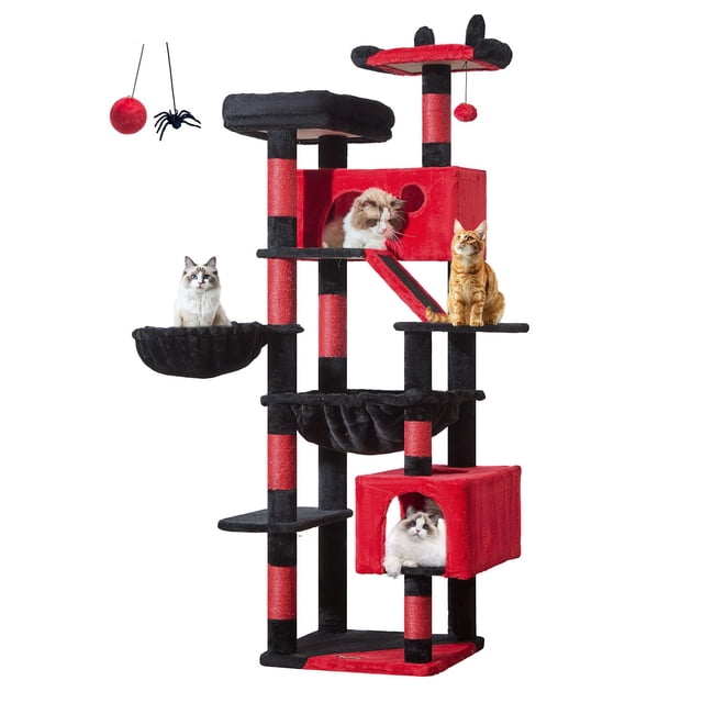 Árbol para Gatos Taoqimiao Gótico 180 cm con 8 Postes Rascadores de Sisal