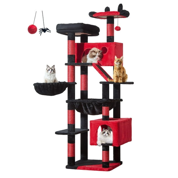 Árbol para Gatos Taoqimiao Gótico 180 cm con 8 Postes Rascadores de Sisal