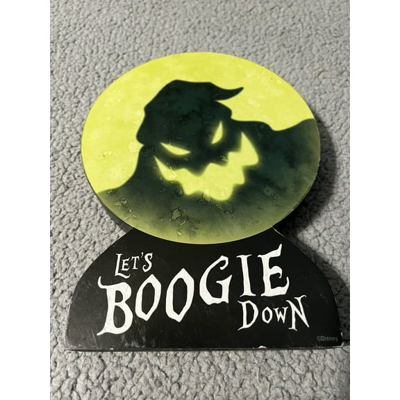 Disney The Nightmare Before Christmas Let's Boogie Down Oogie Table Top Sign