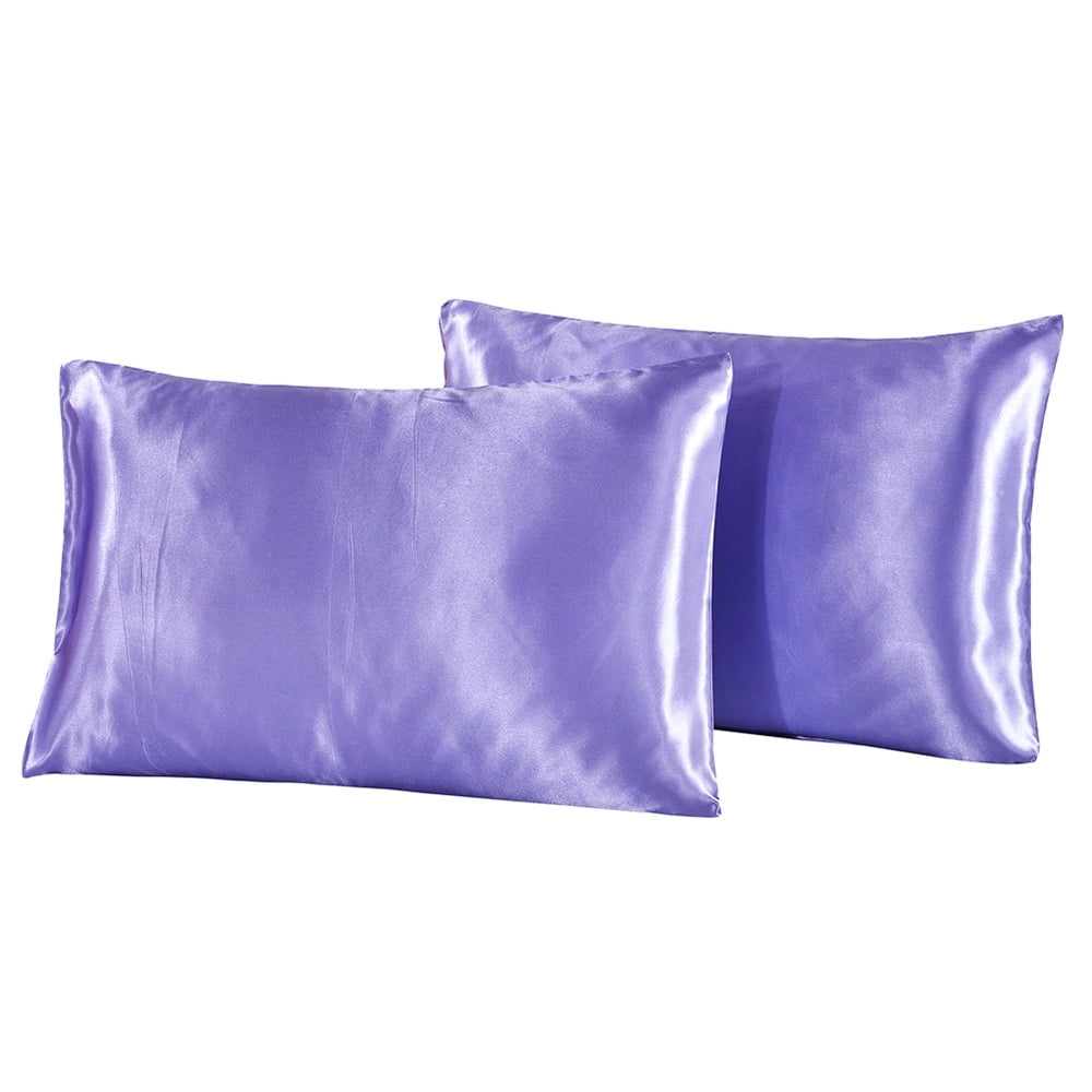 2Pcs Queen Satin Silk Pillowcase Pillow Case Cover Home Bedding Smooth Walmart Canada