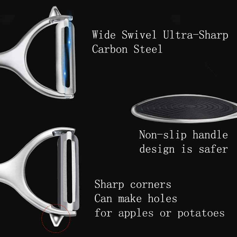 Vegetable Peeler for Kitchen, NewGF Fruit Potato Carrot Apple Peeler, Good  Grip and Durable Y and I Shaped Stainless Steel Peelers, with Ergonomic  Non-Slip Handle & Sharp Blade (2PCS) - Yahoo Shopping