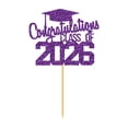 thumbnail image 2 of Class of 2026 Cake Topper, Congrats 2026 Cake Décor, Congrats Grad, Happy Graduation, High School, Senior, University Graduation Party Decorations Gold Glitter, 2 of 9