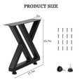 thumbnail image 3 of QinaQin Patas industriales para mesa, juego de 2 en acero al carbono con protectores de goma, ideales para mesa de comedor, escritorio, banco o mesa de centro, 3 of 8
