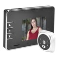 thumbnail image 2 of Video Doorbell 32 Ringtones 120 ° Gran Angular Puerta Mirilla Cámara Infrarrojo Visión nocturna Smart 3in TFT LCD Pantalla para seguridad en el hogar, 2 of 8