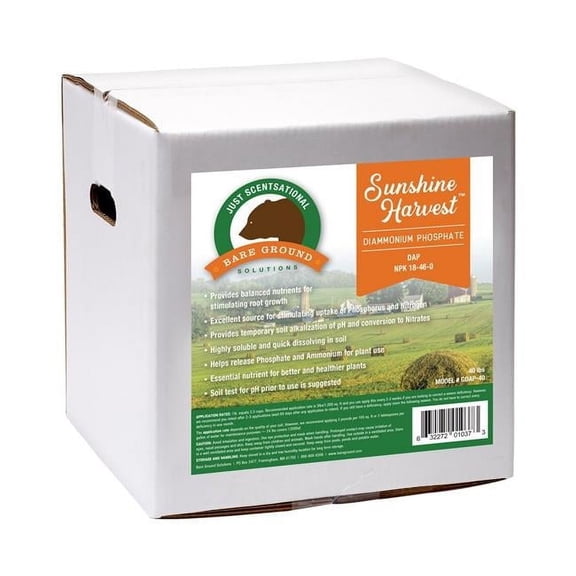 Bare Ground GDAP-40 40 lbs Sunshine Harvest Diammonium Phosphate Box DAP NPK 18-46-0 Fertilizer