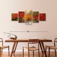 thumbnail image 3 of Elephant Stock Fall Riverside I Wall Art - Horizontal Multi Panel Canvas - Bedroom Wall Decor - Abstract Multi Panel - Yellow And Orange Decor By Silvia Vassileva - 80" x 36", 3 of 8