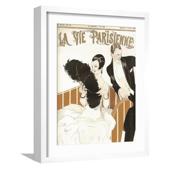 Art.com Lavie Parisienne Boa Giclee Print, White Frame Wall Art, 17" x 21"