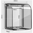 thumbnail image 2 of Clear Outdoor Socket Cover - Weatherproof Wall Mount Protector for Single Socket, 12.2 x 10.8 x 7.3 cm, Electrical Safety, 2 of 5