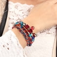 thumbnail image 4 of Riforla Stackable Bead Bracelets Ladies Mens Stretch Multilayer Bracelet Set Multicolor Jewelry Womens Jewelry G, 4 of 7
