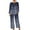 Blue, variant on IROINNID Pajamas Sets for Women Two Pieces Printed Loose Sleep-shirt and Pants Homewear Sleepwear Sets with Pockets,White C