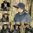thumbnail image 2 of Mens Womens Sun Hat Bucket Fishing Hiking Cap Wide Brim UV Protection Sunscreen Hat, 2 of 5