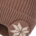 thumbnail image 4 of Conjunto de bufanda y Gorro de invierno para niños Gorro tejido calentador de cuello café, 4 of 8
